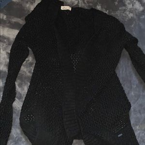 3 FOR $25 black hollister hooded cardigan